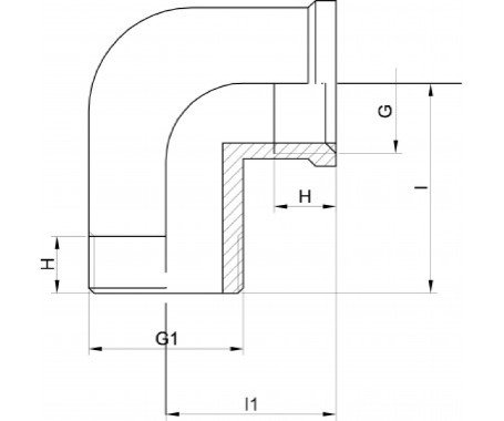 90° Brass Elbow (Male / Female)